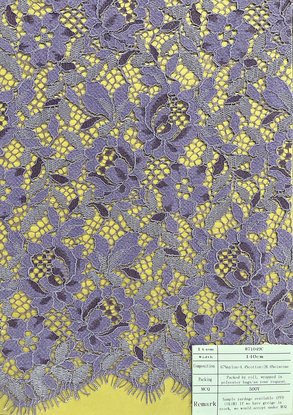 Stranded lace fabric