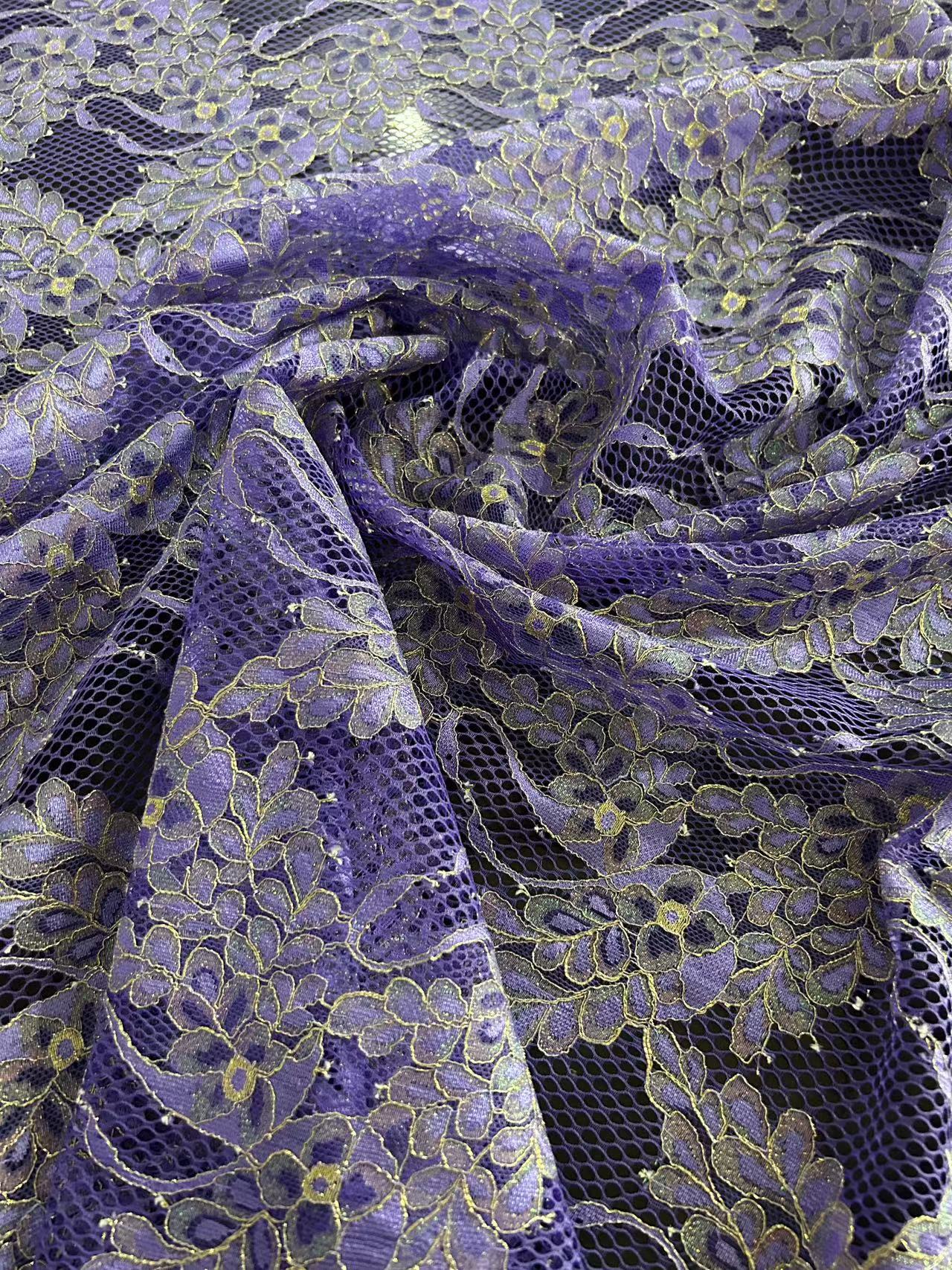 Lizhiying metallic gauze swan neck creative lace fabric